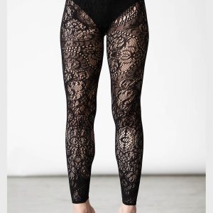 Killstar Empyrean Lace Leggings in Zwart